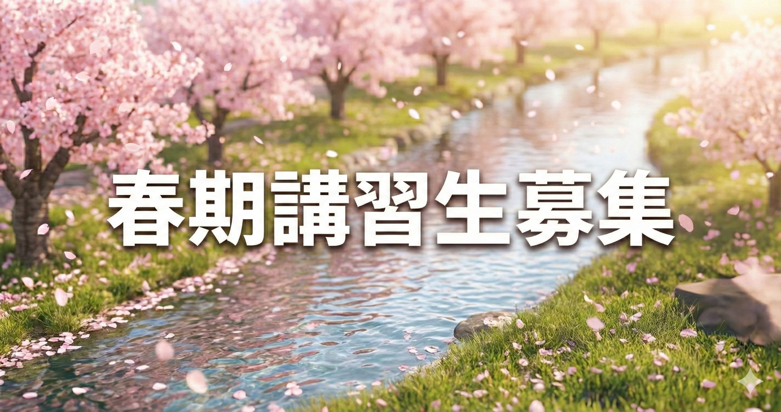 2026年度 春期講習生を募集します。